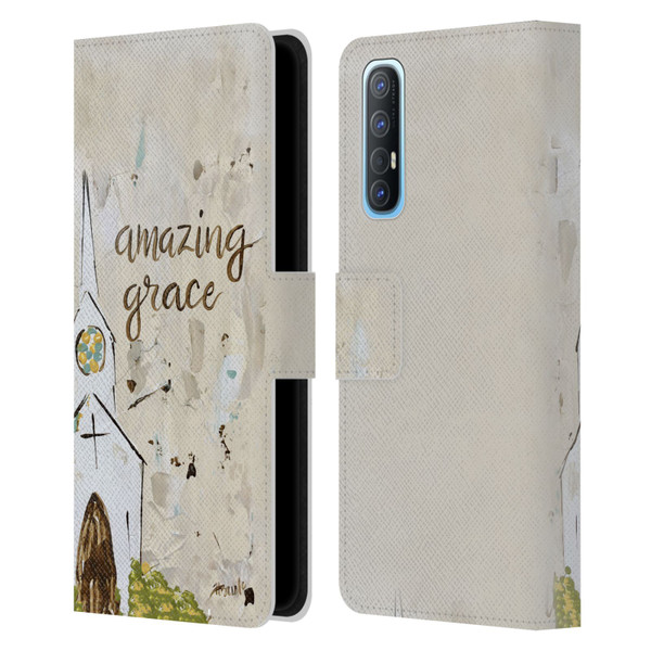 Haley Bush Church Painting Art Leather Book Wallet Case Cover For OPPO Find X2 Neo 5G