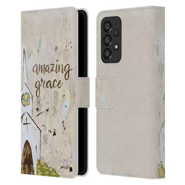 Haley Bush Church Painting Art Leather Book Wallet Case Cover For Samsung Galaxy A33 5G (2022)