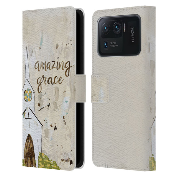 Haley Bush Church Painting Art Leather Book Wallet Case Cover For Xiaomi Mi 11 Ultra