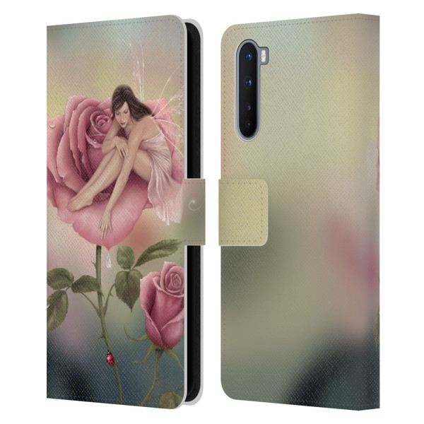 Rachel Anderson Pixies Rose Leather Book Wallet Case Cover For OnePlus Nord 5G