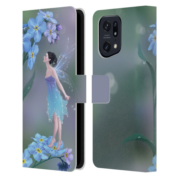 Rachel Anderson Pixies Forget Me Not Leather Book Wallet Case Cover For OPPO Find X5 Pro