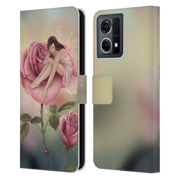 Rachel Anderson Pixies Rose Leather Book Wallet Case Cover For OPPO Reno8 4G