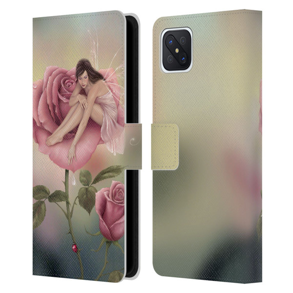 Rachel Anderson Pixies Rose Leather Book Wallet Case Cover For OPPO Reno4 Z 5G