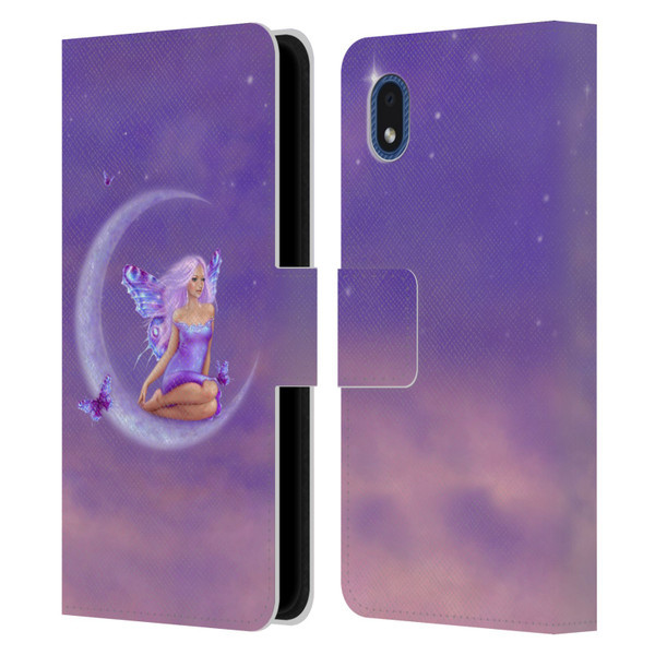 Rachel Anderson Pixies Lavender Moon Leather Book Wallet Case Cover For Samsung Galaxy A01 Core (2020)