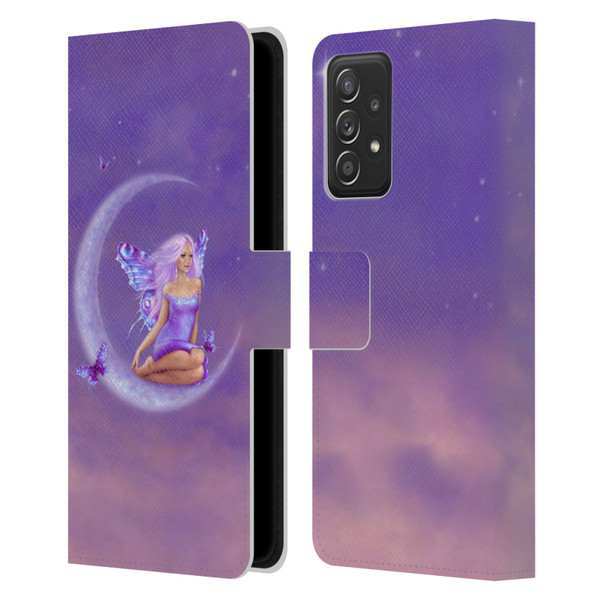 Rachel Anderson Pixies Lavender Moon Leather Book Wallet Case Cover For Samsung Galaxy A53 5G (2022)