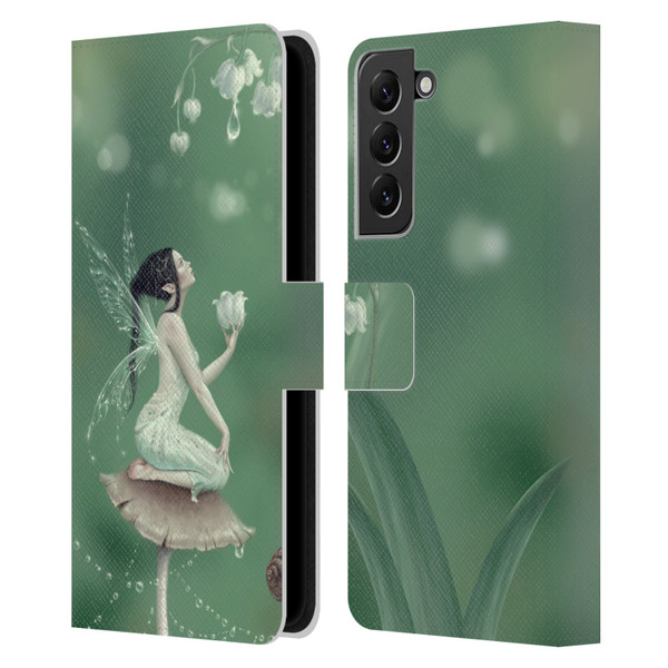 Rachel Anderson Pixies Lily Of The Valley Leather Book Wallet Case Cover For Samsung Galaxy S22+ 5G
