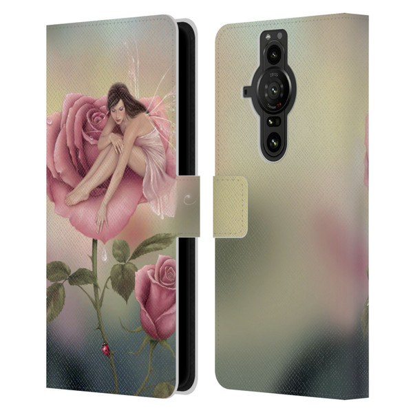 Rachel Anderson Pixies Rose Leather Book Wallet Case Cover For Sony Xperia Pro-I