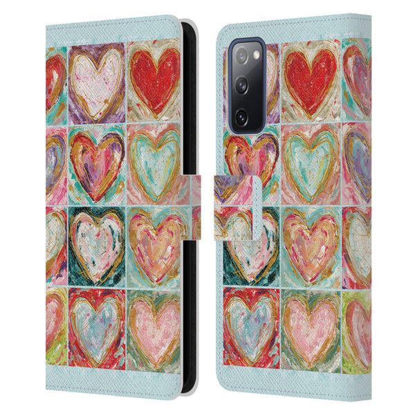 Haley Bush Pattern Painting Hearts Leather Book Wallet Case Cover For Samsung Galaxy S20 FE / 5G