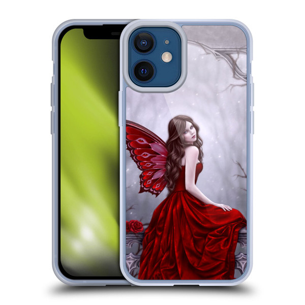 Rachel Anderson Fairies Winter Rose Soft Gel Case for Apple iPhone 12 Mini