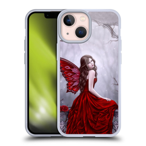 Rachel Anderson Fairies Winter Rose Soft Gel Case for Apple iPhone 13 Mini