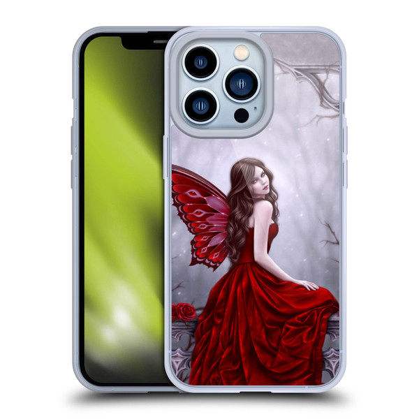 Rachel Anderson Fairies Winter Rose Soft Gel Case for Apple iPhone 13 Pro