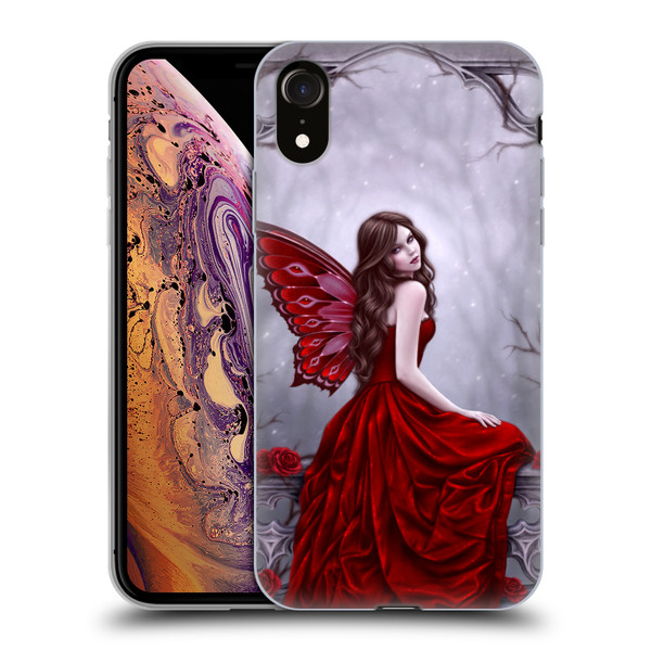Rachel Anderson Fairies Winter Rose Soft Gel Case for Apple iPhone XR
