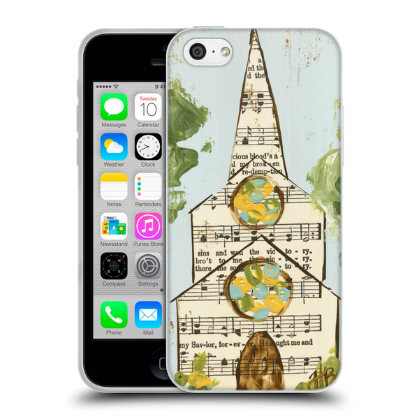 Haley Bush Church Painting Hymnal Page Soft Gel Case for Apple iPhone 5c