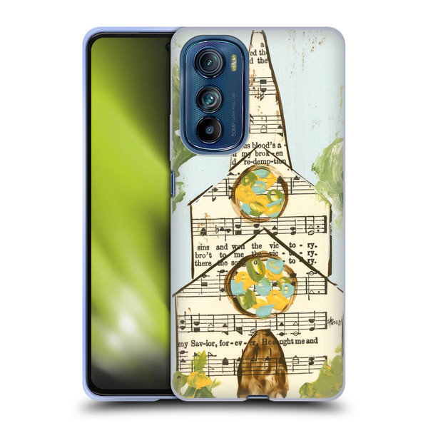Haley Bush Church Painting Hymnal Page Soft Gel Case for Motorola Edge 30