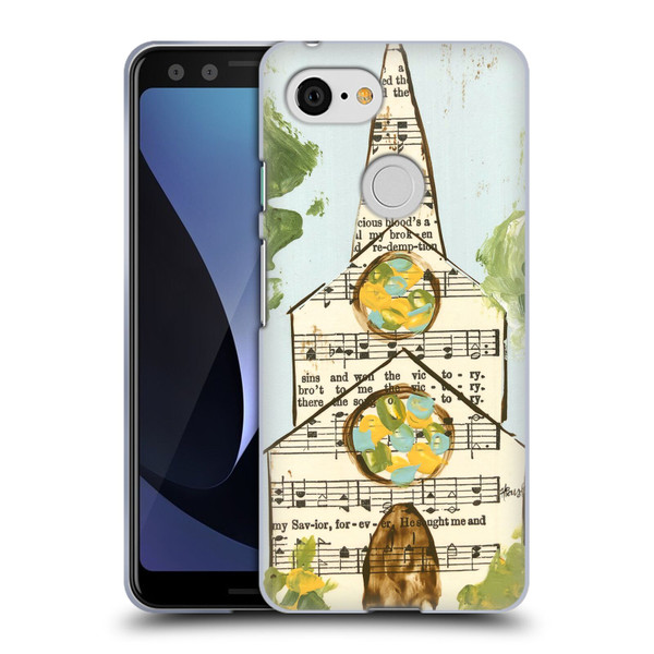 Haley Bush Church Painting Hymnal Page Soft Gel Case for Google Pixel 3