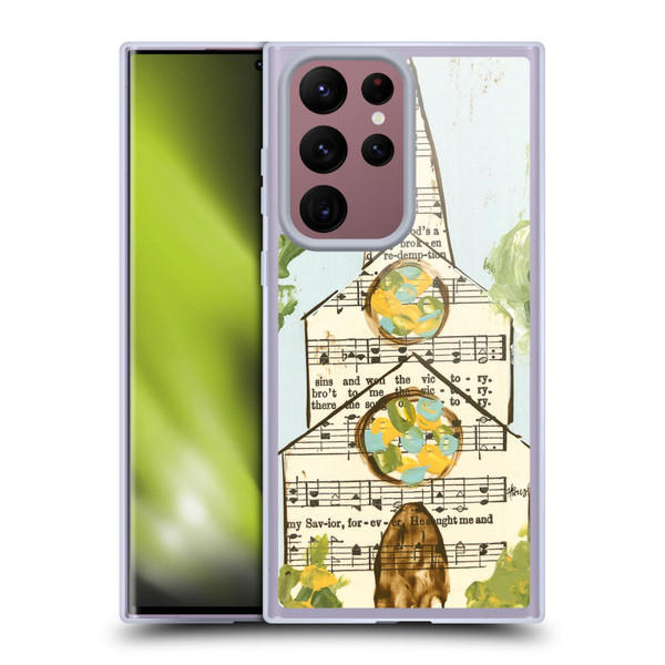 Haley Bush Church Painting Hymnal Page Soft Gel Case for Samsung Galaxy S22 Ultra 5G
