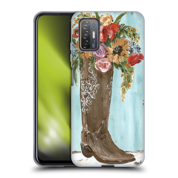Haley Bush Floral Painting Boot Soft Gel Case for HTC Desire 21 Pro 5G