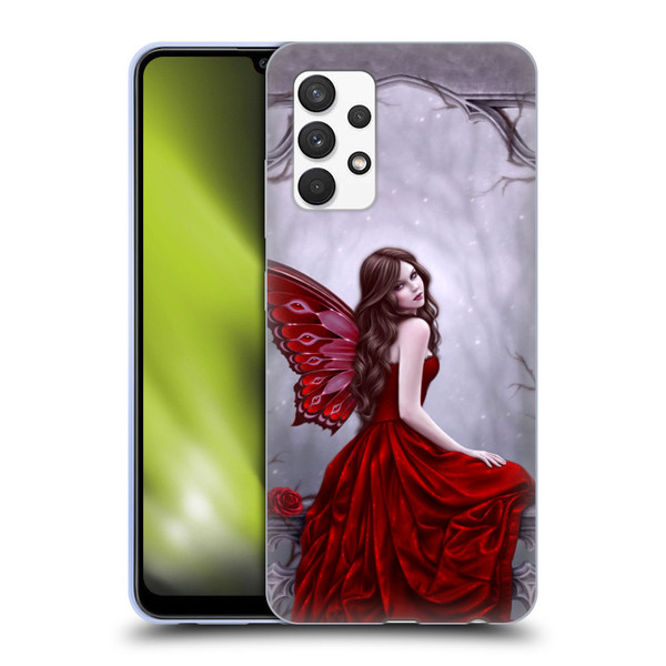 Rachel Anderson Fairies Winter Rose Soft Gel Case for Samsung Galaxy A32 (2021)