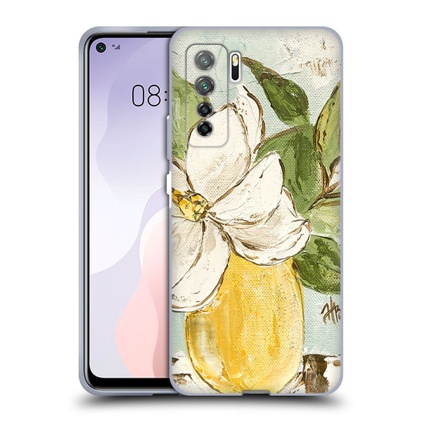 Haley Bush Floral Painting Magnolia Yellow Vase Soft Gel Case for Huawei Nova 7 SE/P40 Lite 5G