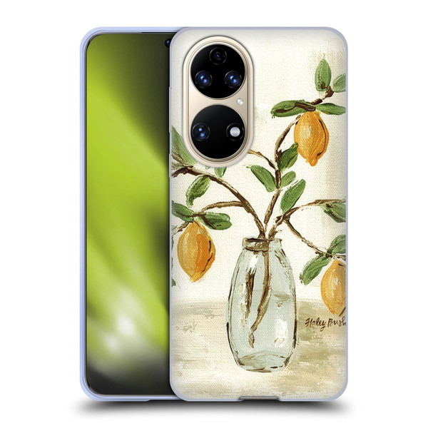 Haley Bush Floral Painting Lemon Branch Vase Soft Gel Case for Huawei P50