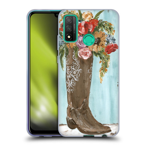 Haley Bush Floral Painting Boot Soft Gel Case for Huawei P Smart (2020)