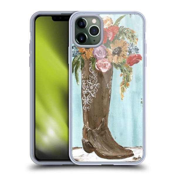 Haley Bush Floral Painting Boot Soft Gel Case for Apple iPhone 11 Pro Max