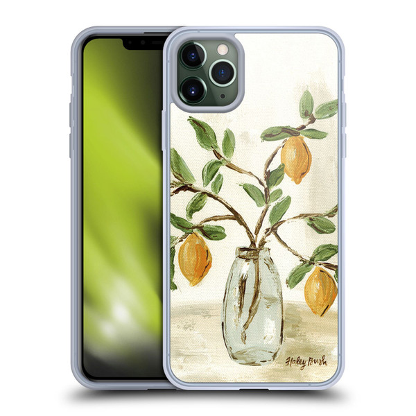 Haley Bush Floral Painting Lemon Branch Vase Soft Gel Case for Apple iPhone 11 Pro Max