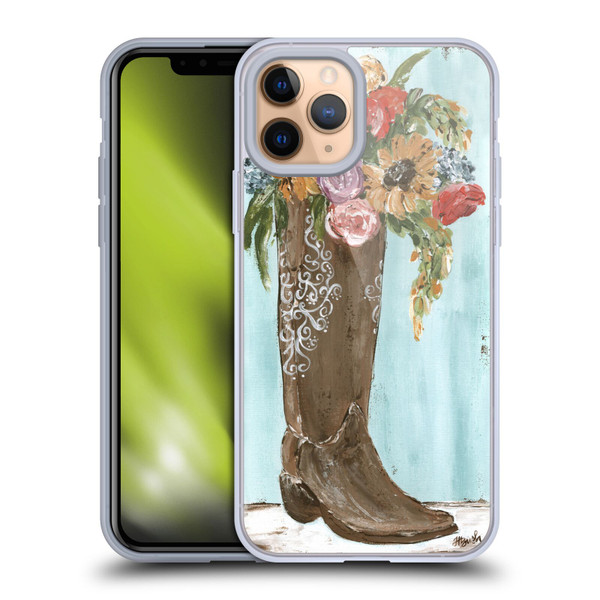 Haley Bush Floral Painting Boot Soft Gel Case for Apple iPhone 11 Pro
