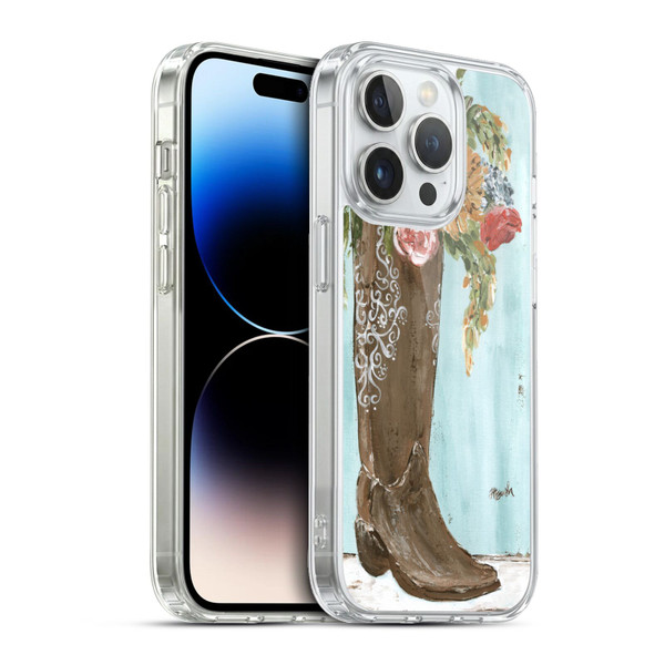Haley Bush Floral Painting Boot Soft Gel Case for Apple iPhone 13 Pro & MagSafe