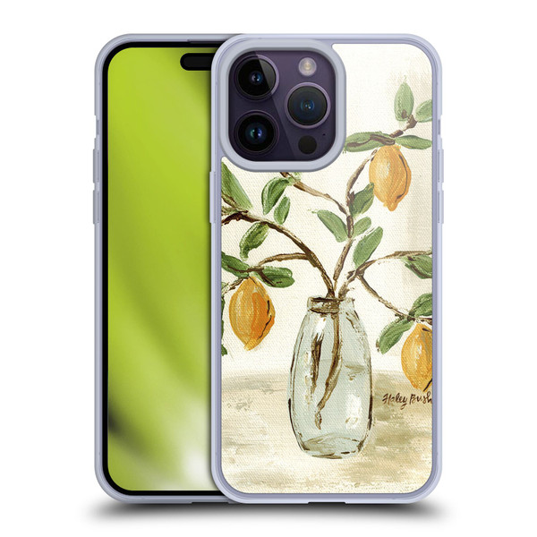 Haley Bush Floral Painting Lemon Branch Vase Soft Gel Case for Apple iPhone 14 Pro Max