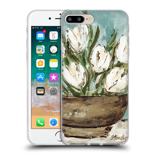Haley Bush Floral Painting Tulip Bowl Soft Gel Case for Apple iPhone 7 Plus / iPhone 8 Plus