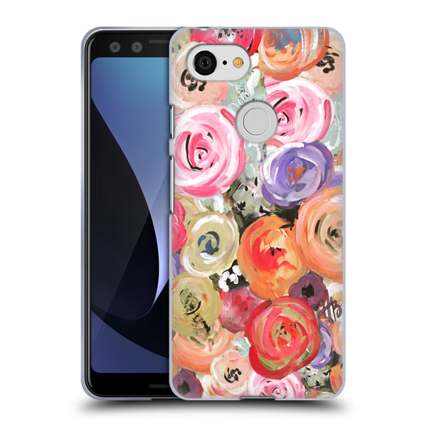 Haley Bush Floral Painting Colorful Soft Gel Case for Google Pixel 3