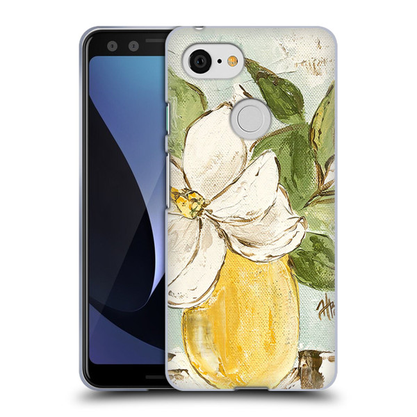 Haley Bush Floral Painting Magnolia Yellow Vase Soft Gel Case for Google Pixel 3
