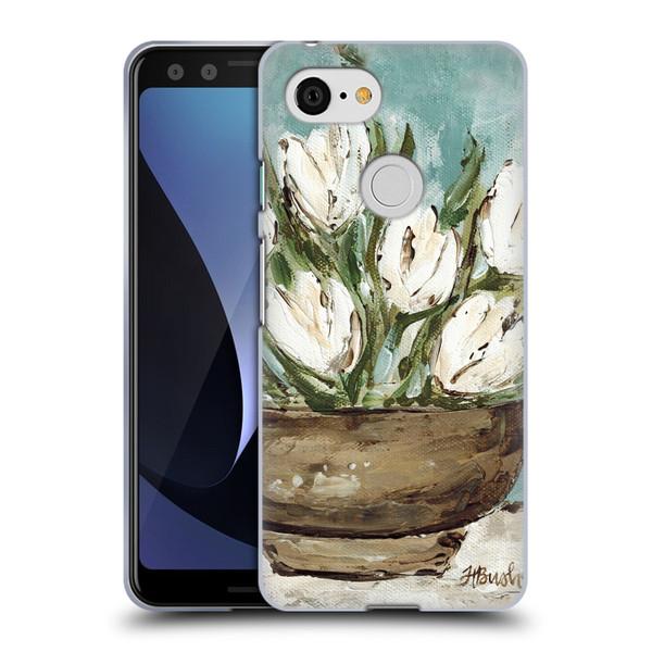Haley Bush Floral Painting Tulip Bowl Soft Gel Case for Google Pixel 3