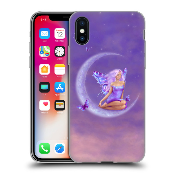 Rachel Anderson Pixies Lavender Moon Soft Gel Case for Apple iPhone X / iPhone XS