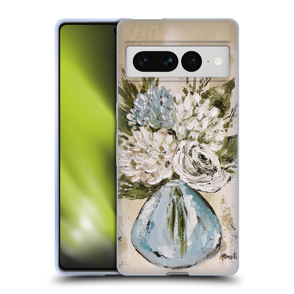 Haley Bush Floral Painting Blue And White Vase Soft Gel Case for Google Pixel 7 Pro