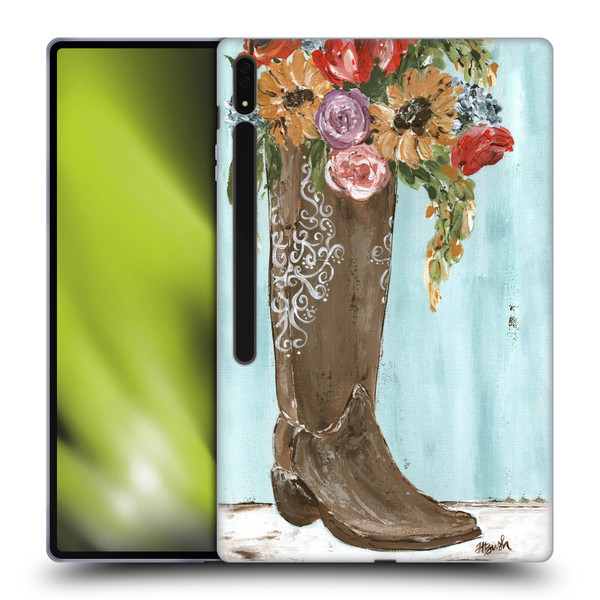Haley Bush Floral Painting Boot Soft Gel Case for Samsung Galaxy Tab S8 Ultra