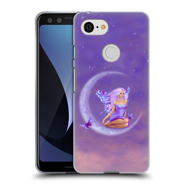 Rachel Anderson Pixies Lavender Moon Soft Gel Case for Google Pixel 3