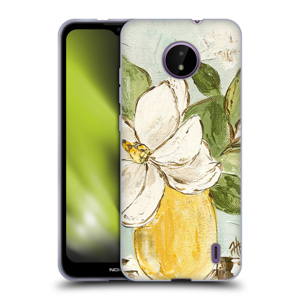 Haley Bush Floral Painting Magnolia Yellow Vase Soft Gel Case for Nokia C10 / C20