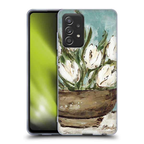 Haley Bush Floral Painting Tulip Bowl Soft Gel Case for Samsung Galaxy A52 / A52s / 5G (2021)