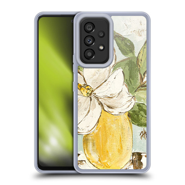 Haley Bush Floral Painting Magnolia Yellow Vase Soft Gel Case for Samsung Galaxy A53 5G (2022)