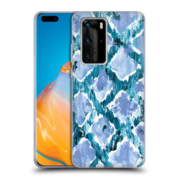 Haley Bush Pattern Painting Blue Diamond Soft Gel Case for Huawei P40 Pro / P40 Pro Plus 5G