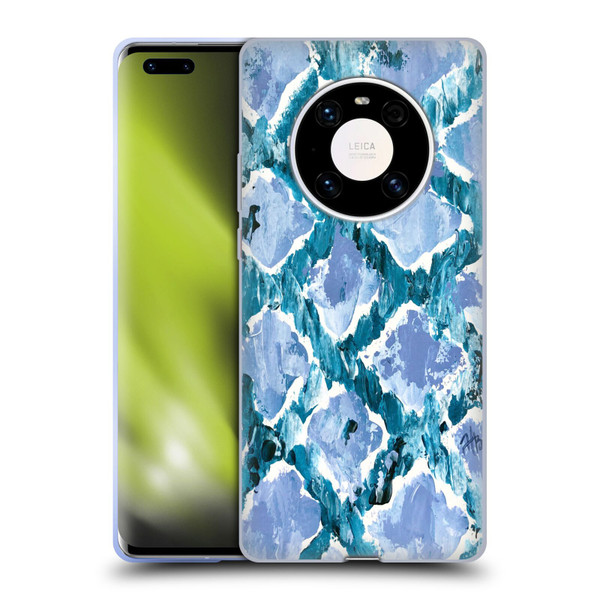 Haley Bush Pattern Painting Hearts Soft Gel Case for Huawei Mate 40 Pro 5G