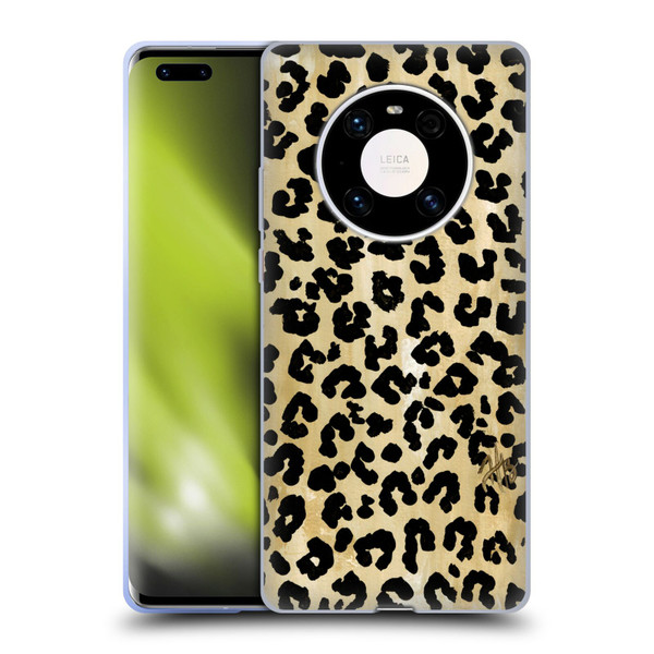 Haley Bush Pattern Painting Leopard Print Soft Gel Case for Huawei Mate 40 Pro 5G