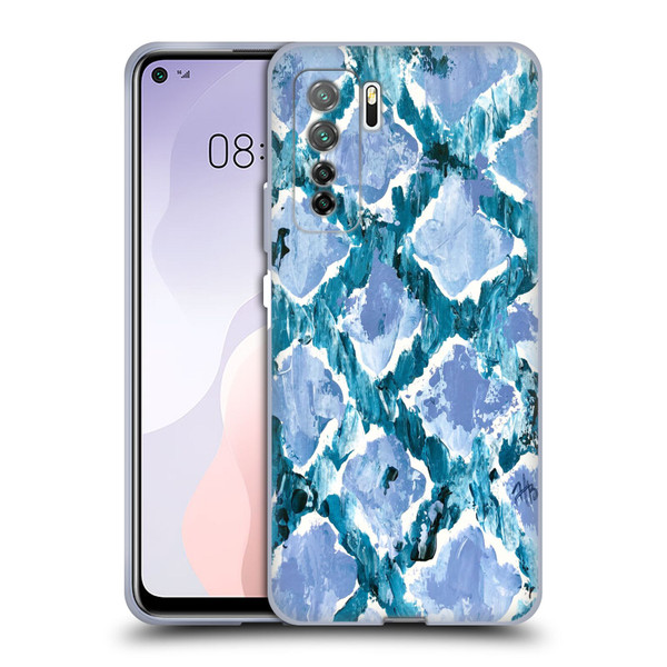Haley Bush Pattern Painting Blue Diamond Soft Gel Case for Huawei Nova 7 SE/P40 Lite 5G