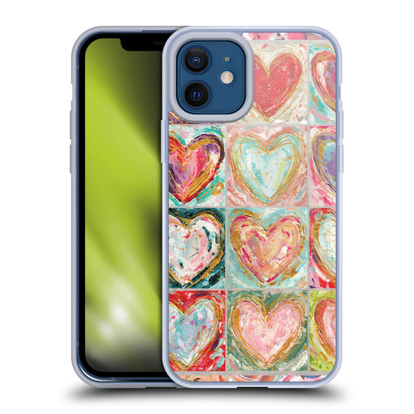 Haley Bush Pattern Painting Hearts Soft Gel Case for Apple iPhone 12 / iPhone 12 Pro
