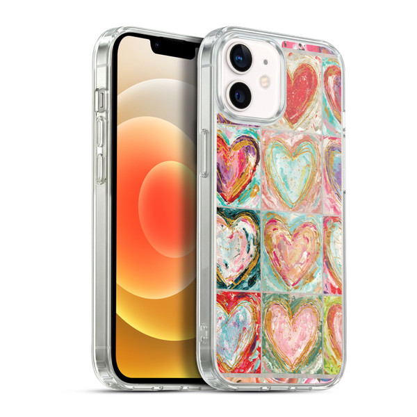 Haley Bush Pattern Painting Hearts Soft Gel Case for Apple iPhone 12 / iPhone 12 Pro & MagSafe