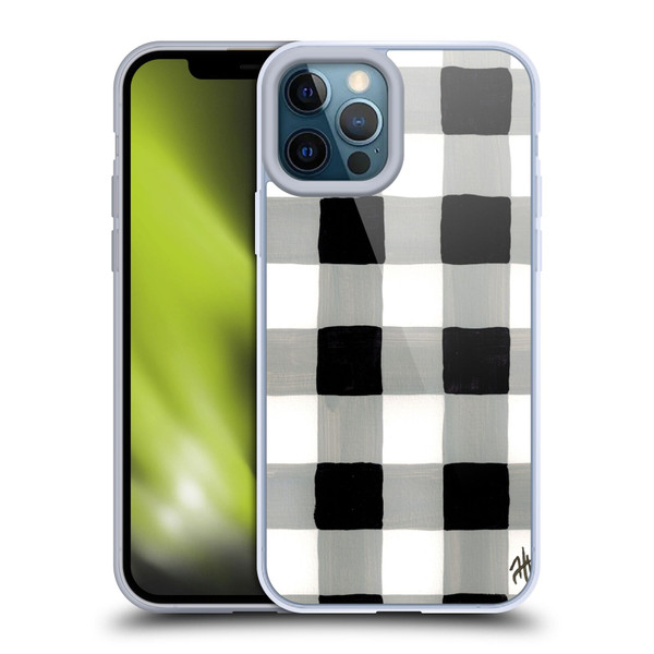 Haley Bush Pattern Painting Buffalo Check Black Soft Gel Case for Apple iPhone 12 Pro Max