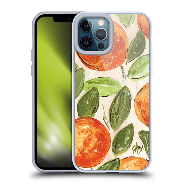 Haley Bush Pattern Painting Orange Splash Soft Gel Case for Apple iPhone 12 Pro Max