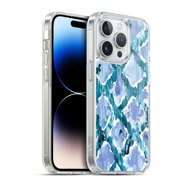 Haley Bush Pattern Painting Blue Diamond Soft Gel Case for Apple iPhone 13 Pro & MagSafe